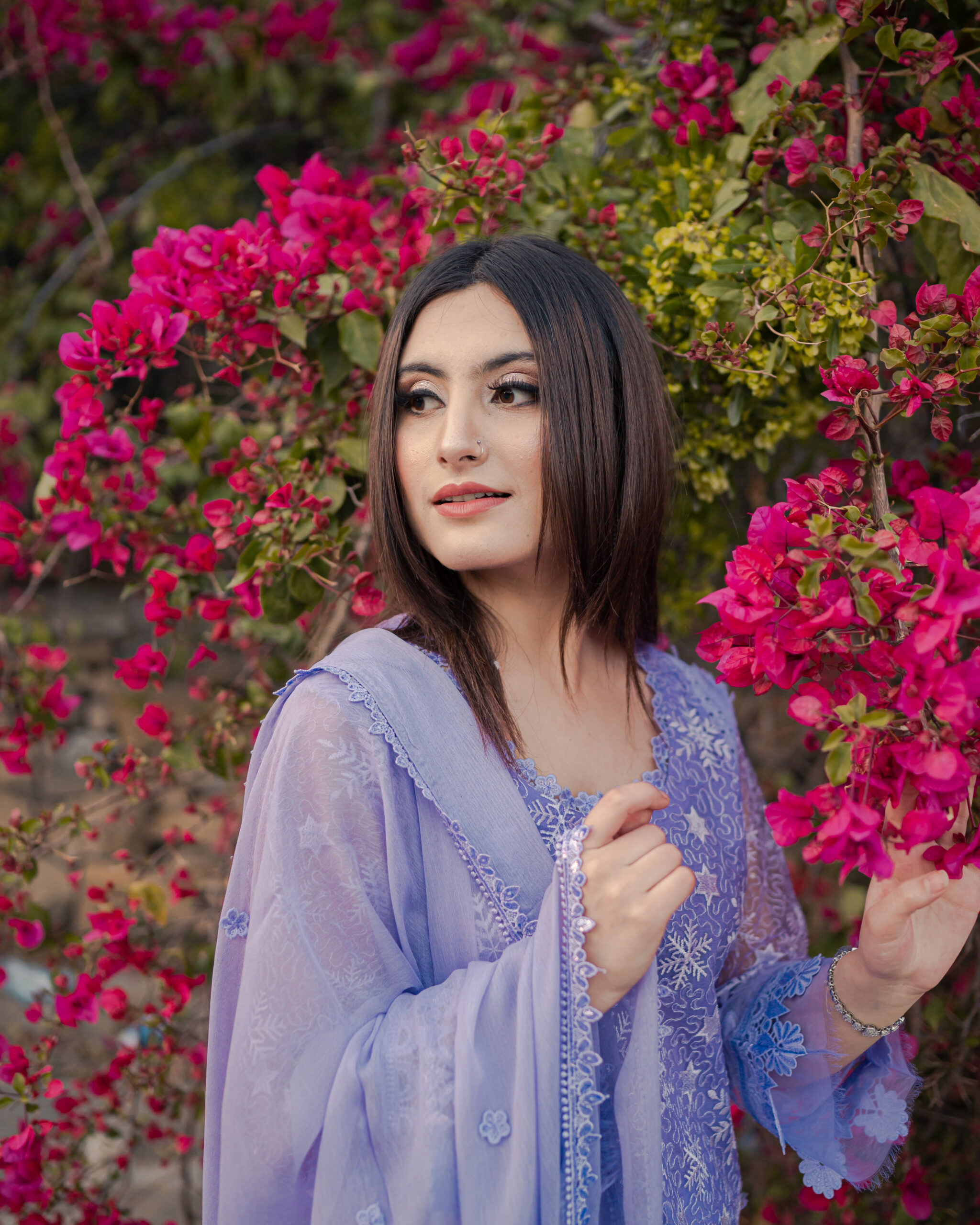 EMBROIDERED NET SUIT-3PC STITCHED